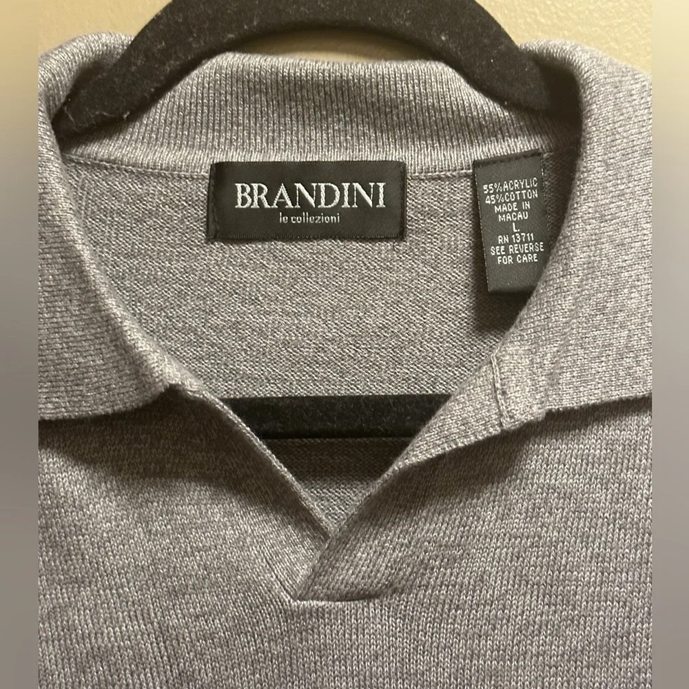 Brandini grey buttonless polo